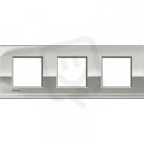 BTICINO LIVINGLIGHT RÁMEČEK AIR 2+2+2MODULOVÝ PALLADIUM LNE4802M3PL