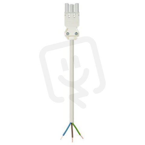 kabel s jedním konektorem gesis, 3-pól, 3*1,5mm2, zásuvka, délka 8m, bílý