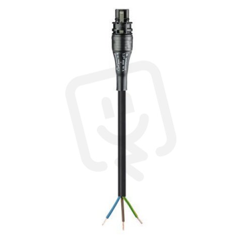 kabel s jedním konektorem gesis RST, 3-pól, 3*1,5mm2, vidlice, délka 1m, černý