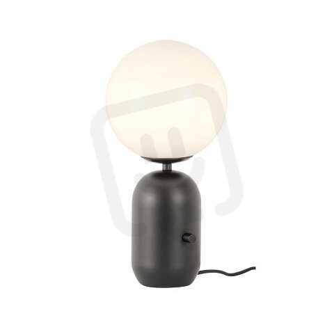 Stolní lampa HELIOS VE 1X28W E14 MATT BLACK/WHITE GLASS D150 REDO 01-2930