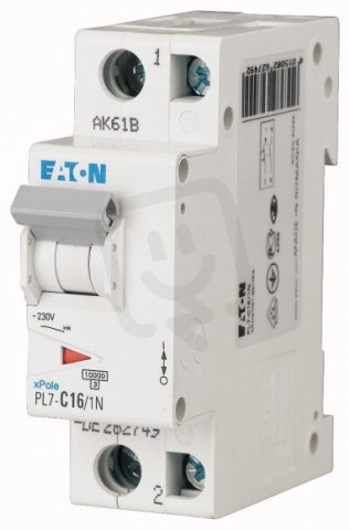 Jistič Eaton PL7-D16/1N 16A 1+N-pólový (10kA) 262758