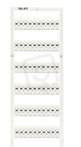 Popisovací karta WMB s potiskem N (100×) neflexibilní bílá WAGO 793-677