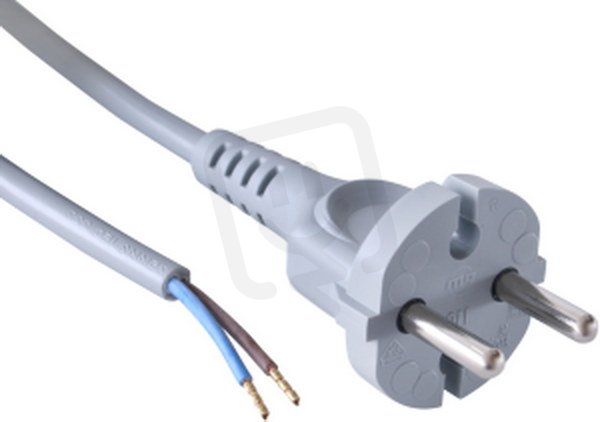 Přívodní kabel FLEXO H05VV-F 2x0,75B s kontur vidlicí 2m bílá PVC
