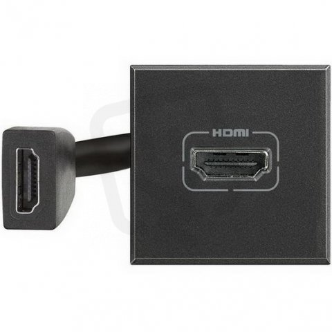 AXOLUTE ZÁSUVKA HDMI ANTRACIT 2MODULOVÝ BTICINO HS4284