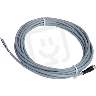 Kabel PVC s konektorem M8, přímý, zásuvka,4 piny, L=5m TELEMECANIQUE XZCPV0941L5