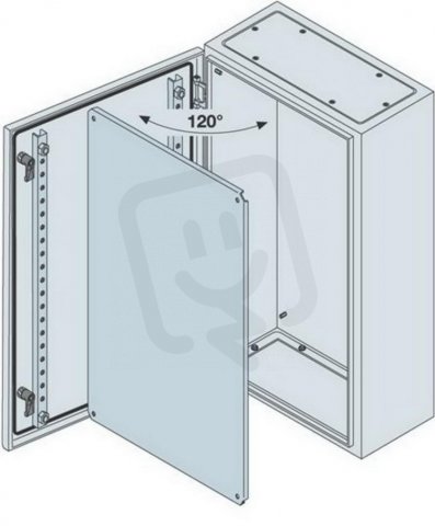 Skříň nástěnná SRN 300x300x150 (šxvxh) RAL7035 ABB SRN3315K