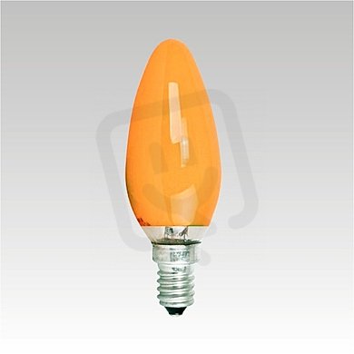 Svíčková žárovka AKF 240V 25W/014 E14 oranžová NARVA 365001000