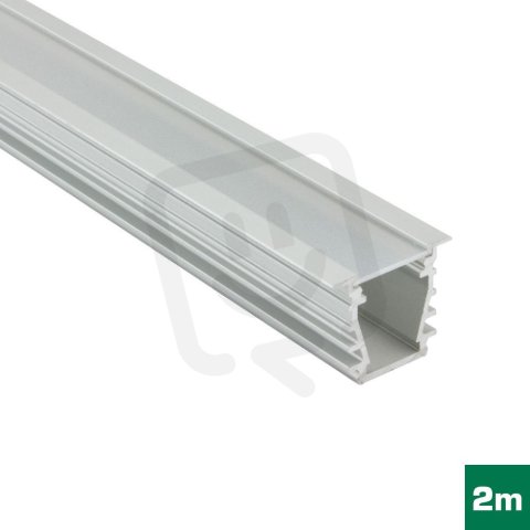 AL profil FKU50 BC/UX pro LED, s plexi, 2m, elox FK TECHNICS 4737617-S