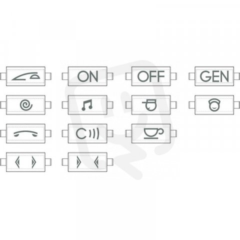 BTICINO LIVINGLIGHT SADA SYMBOLŮ ANTRACIT L4916KIT