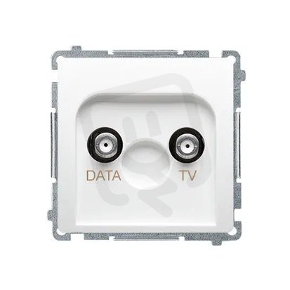 Zásuvka TV-DATA, typ F, DATA 1x vstup: 51000 MHz, bílá BMAD1.01/11