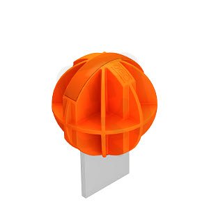 OBO ProtectionBall Ochranná koncovka na kulatý i plochý zemnič 50mm oranžová PE