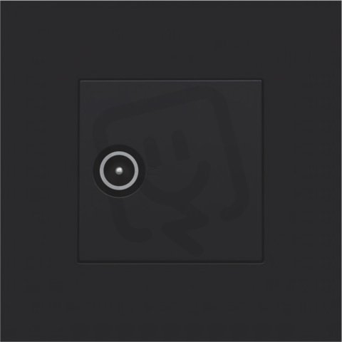 Středový kryt 1xTV (jeden otvor)-BLACK COATED NIKO 161-69101