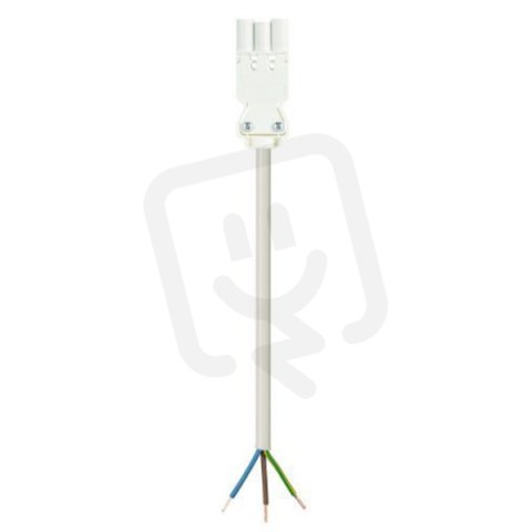 kabel s jedním konektorem gesis, 3-pól, 3*2,5mm2, vidlice, délka 6m, bílý