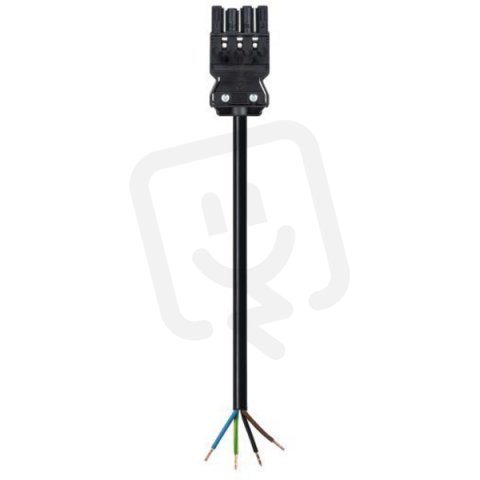 kabel s jedním konektorem gesis, 4-pól, 4*1,5mm2, zásuvka, délka 3m, černý