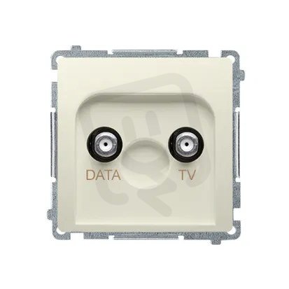Zásuvka TV-DATA, typ F, DATA 1x vstup: 51000 MHz, béžová BMAD1.01/12
