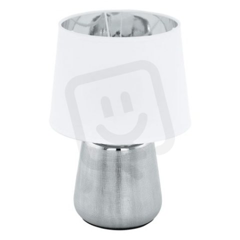 Stolní svítidlo MANALBA 1 1xE14 stříbrná/bílá 40W IP20 EGLO 99329