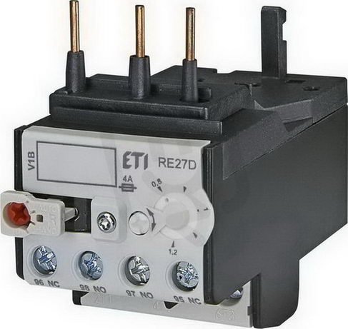 Nadproudové relé RE27D-1,2 1xNO+1xNC 0,8-1,2A pro CEM9-CEM25 ETI 004642403