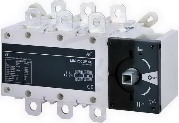 Přepínač LBS 250 3P CO, 3p,250A, 415V AC ETI 004661551