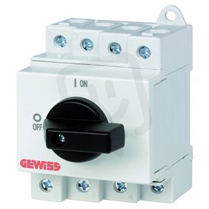 Gewiss GW96186  Odpojovač 2pól. 3,5M 25A 600V DC červená