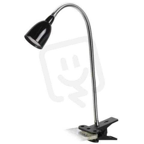LED stolní lampička, 2,5W, 3000K, černá, clip SOLIGHT WO33-BK