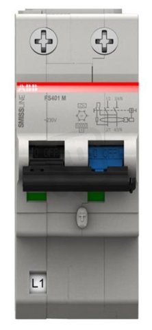 ABB FS401M-B13/0,03 Kombinace jistič/chránič 2P B 13A 10000 230/400V