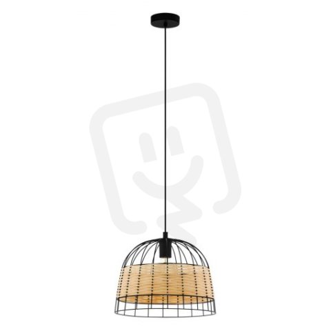 Závěsné svítidlo ANWICK 1xE27 d370 černá/NATUR 40W IP20 EGLO 43311