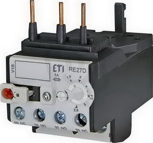 Nadproudové relé RE27D-2,8 1xNO+1xNC 1,8-2,8A pro CEM9-CEM25 ETI 004642405