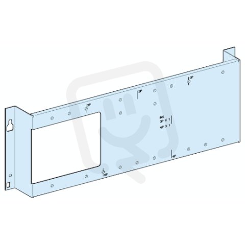 Montážní deska pro vertikální NSX250 pevný s páčkou SCHNEIDER LVS03040