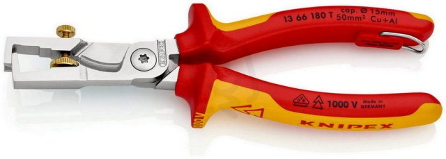 KNIPEX StriX Odizolovací kleště s kabelovými nůžkami 180 mm 13 66 180 T