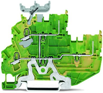 Základní dvoupatrová svorka-2 vodiče/2piny 2,5mm2 zeleno-žlutá 2022-2237/427-000
