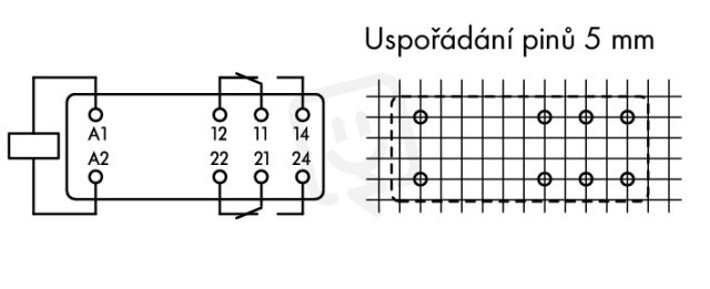 Základní relé jmenovité vstupní napětí AC 24 V 2 přepínací kontakty WAGO 788-946