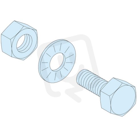 Sada 20 šroubů M6x20 pro pásy 5mm SCHNEIDER LVS04194