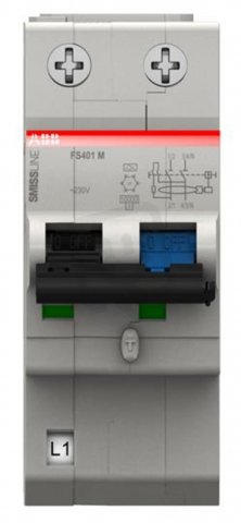 ABB FS401M-B16/0,03 Kombinace jistič/chránič 2P B 16A 10000 230/400V