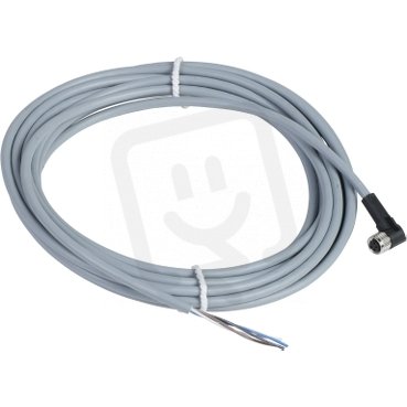 Kabel PVC s konektorem M8 zahnutý zásuvka,4piny L=5m TELEMECANIQUE XZCPV1041L5