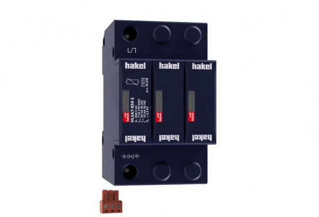 Svodič impulzních proudů a rázového přepětí HAKEL HLSA7-850 S SPD typ 1+2