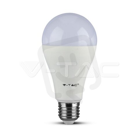 LED žárovka V-TAC 17W E27 A65 Plastic 4000K stmívatelné