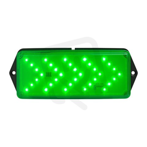 Svítidlo signální F4 LED 24 V, ACDC, IP66, zelená, černá SIRENA 21414