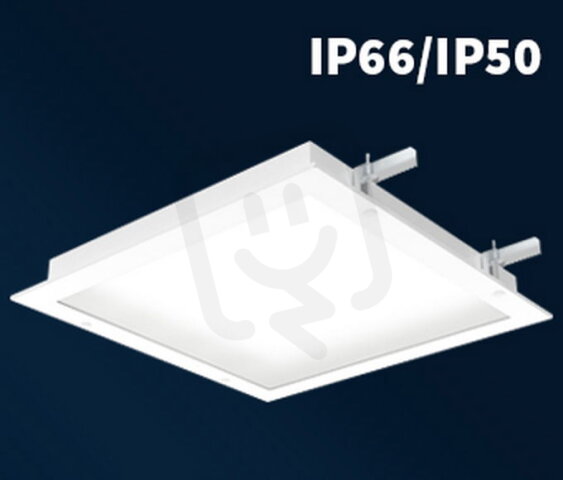 Vestavné svítidlo MULTIODIS-LED-PB-SQ-CGMP-3300-840-DALI, IP66/IP50, 3h