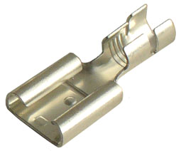 MOC 6-91 Mosazná objímka cínovaná, průřez 4-6mm2 / 9,5x1,2mm předrolovaná