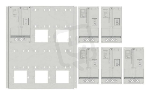 Sada elektroměrová vana 2-řadá, 6 desek