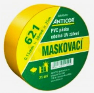 Instalační páska ANTICOR 621 PVC 30mm x 33m žlutá