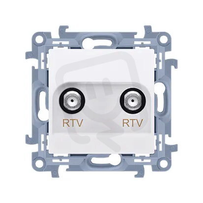 Anténní zásuvka RT-RTVV 1x vstup: 5-1000 MHz bílá KONTAKT SIMON CAK2F.01/11