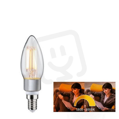 LED svíčka 5 W E14 1.800 - 3000K dim to warm PAULMANN 28777