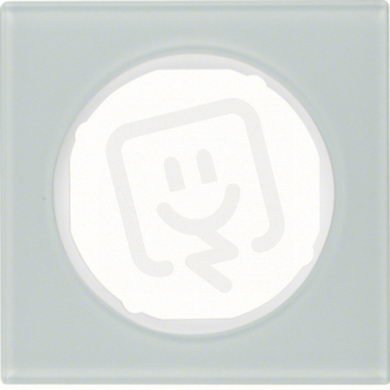 Rámeček, 1-násobný, R.3, sklo bílá BERKER 10112209