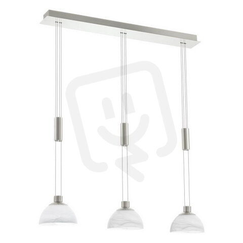 Závěsné svítidlo MONTEFIO LED matný nikl/alabastr 19,5W IP20 EGLO 93468