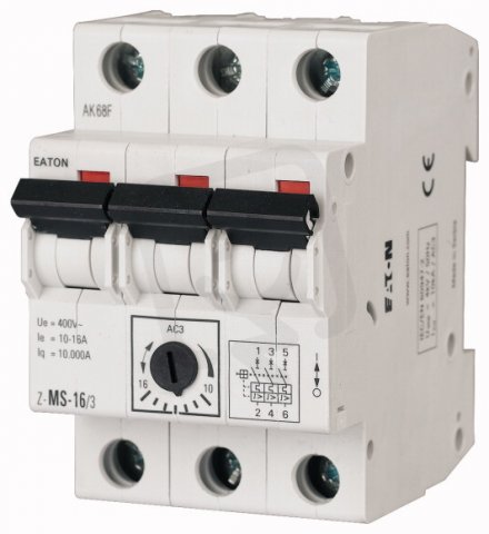 Eaton 248402 Spínač motorů 3-pól, Ir=0.10-0.16A Z-MS-0,16/3