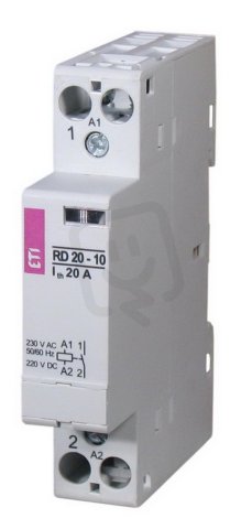 Modulární stykač RD 20-02, 2p, 1M, kontakty 2xNC,20A, 24V AC/DC ETI 002464009