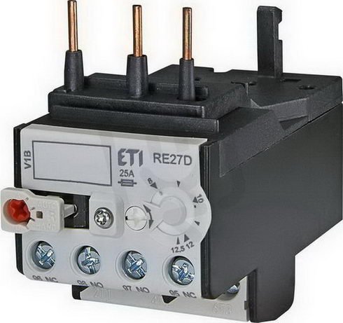 Nadproudové relé RE27D-12,5 1xNO+1xNC 8-12,5A pro CEM9-CEM25 ETI 004642410