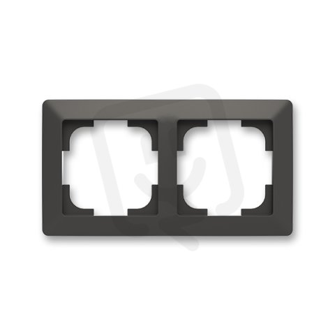 ABB Zoni Rámeček dvojnásobný pro vodorovnou i svislou montáž matná černá/bílá