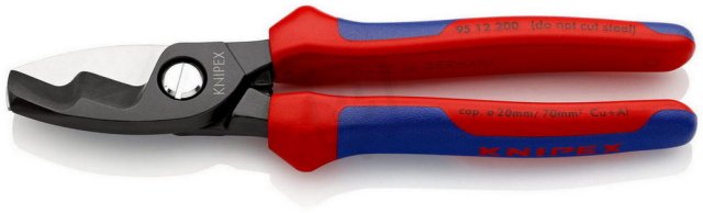 Kabelové nůžky s dvojitým břitem 200 mm KNIPEX 95 12 200 SB